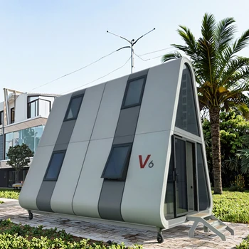 High Quality Triangular Space Capsule Container Steel Structure for Villa Hotel for House Office Building Hotel Villa  Use