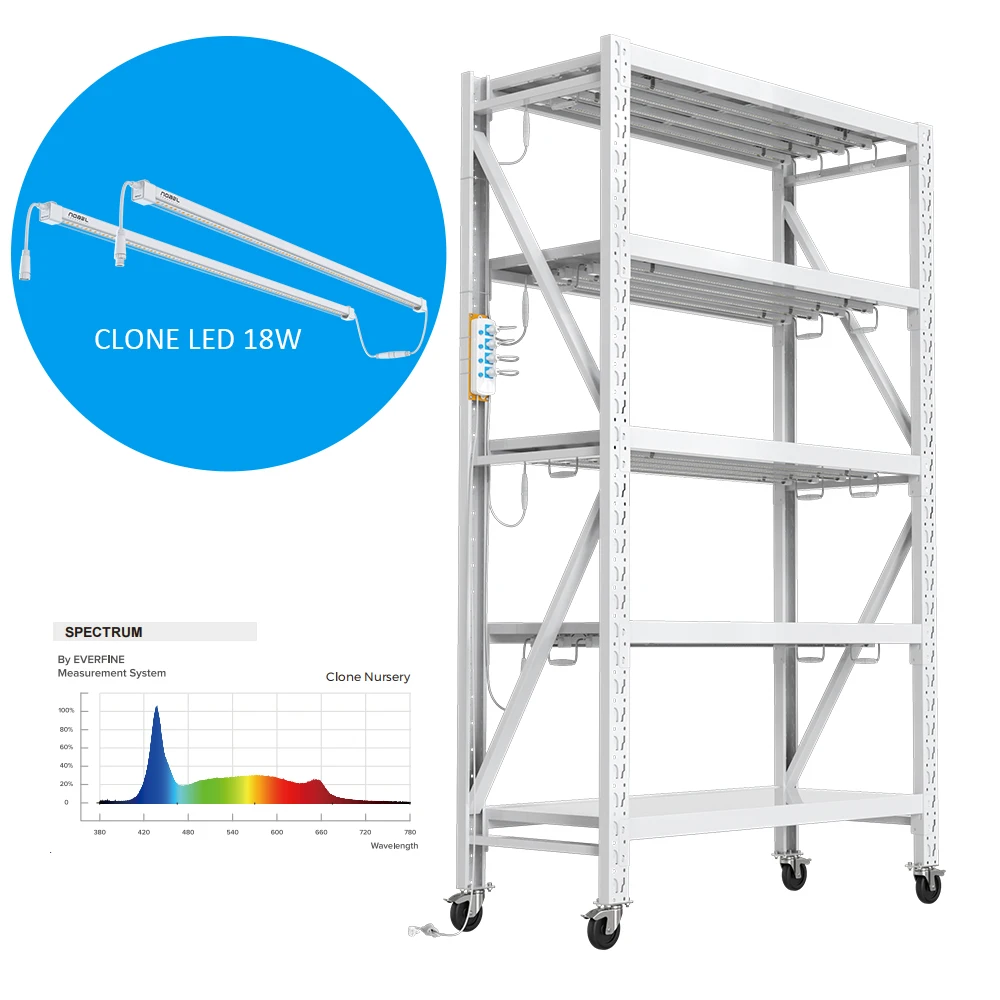 2023  5 Layer Growing Shelves Vertical Grow Rack Rack Seedling Growth Bench with Lighting System