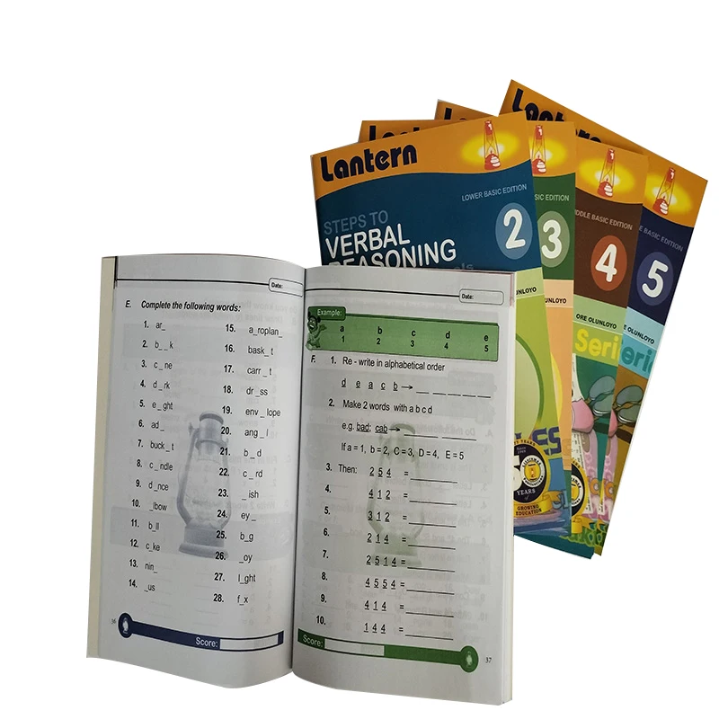 Custom Book Printing Preschool Educational Children Activity Workbook ...