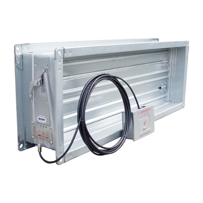 Galvanized Steel Mechanical Fire Smoke Exhaust Valve High Temperature