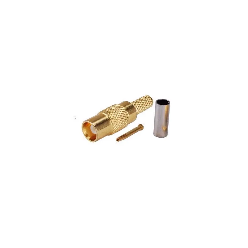 Mcx Female Jack Crimp Connector for RF Impedance 50ohm for LMR100 RG316 Cable