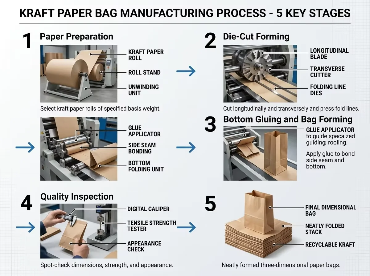 Kraft Paper Bags Gravure Printing Wheat Flour Packaging Rice Bag for Sale Reusable Custom Load 5kg 10kg 20kg Agriculture Accept