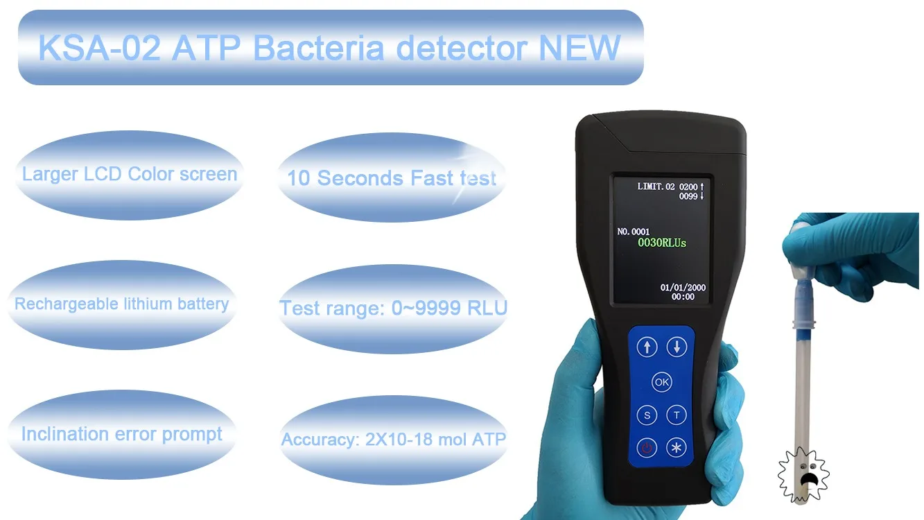 Ksa02 Hotselling Portable Atp Bacteria Fluorescence Meter Detector