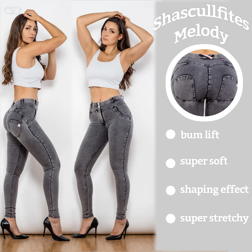Shascullfites Melody Booty Lift Jeans Stretch Fashion Jeans Women