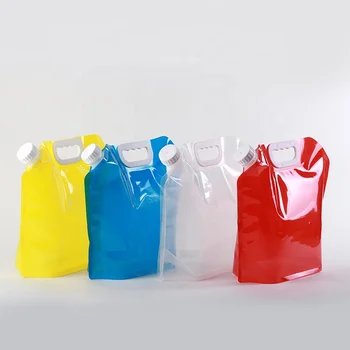 1L 5L 10L Custom Printed Spout Bags Transparent Food Grade Travel Subpackage With Nozzle And Logo