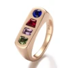10k gold lab gemstones ring
