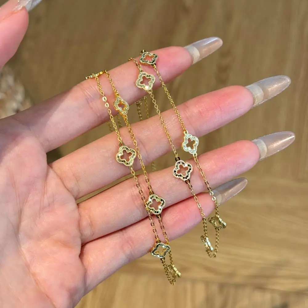 KAKODIY Adjustable Women's 925 Sterling Silver Gold Plated Jewelry Hollow Flower Fantasy Necklace detail 3
