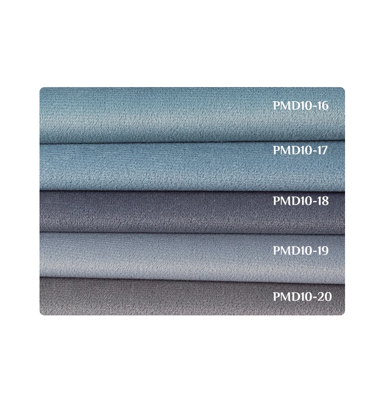 Blue Soft Fleece Touching Velvet Textile Factory Price Supplies Curtain Fabric Digital Printed Solid Velvet Fabric