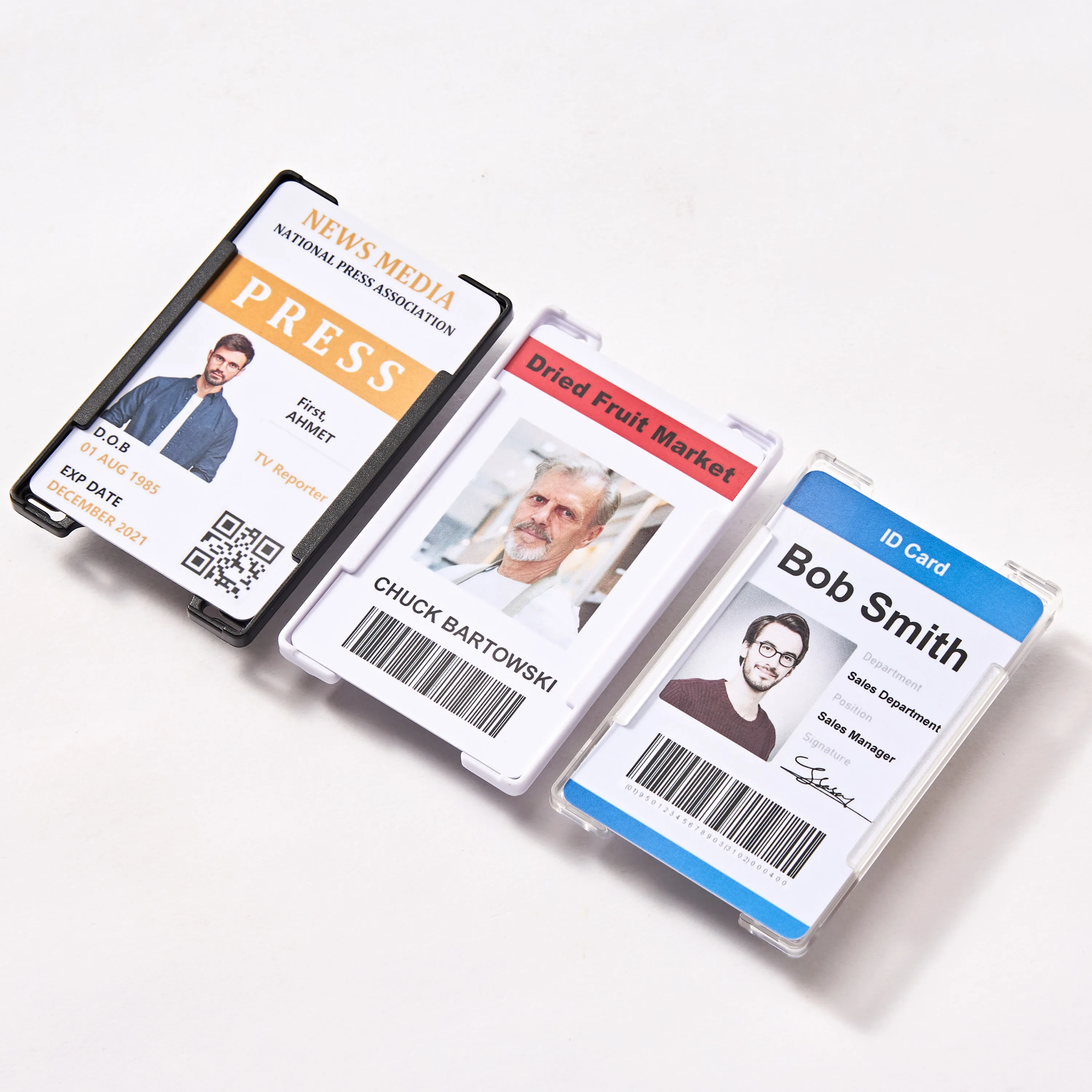 Bestom Hard Plastic Id Badge Holder Horizontal And Vertical Dual Use Id ...