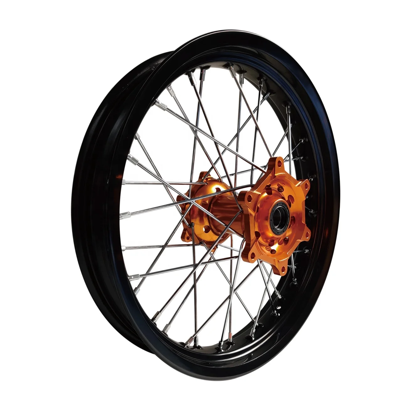 Customized 2.50-17 and 3.00x17 Inch Motorcycle Alloy Spoked Wheels New Complete Billet Hub with SX250 Made of Aluminum Alloy