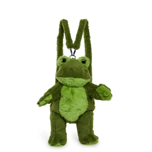 Custom Super Soft Bear Backpack Cute Plush Doll Winter Furry Small Animal Frog Shape Plush Backpack for Girl