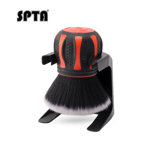 SPTA Ultra Soft Detailing Brush, Car Detail Brush, Orange Handle XL Synthetic Brush - Ultra Soft Bristles For Car Interior