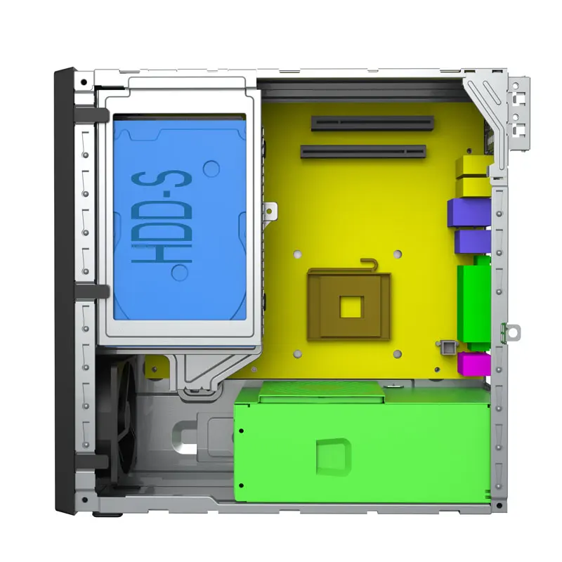 7.5L Mini ITX コンピュータケース TFX電源付き デスクトップSFFケース