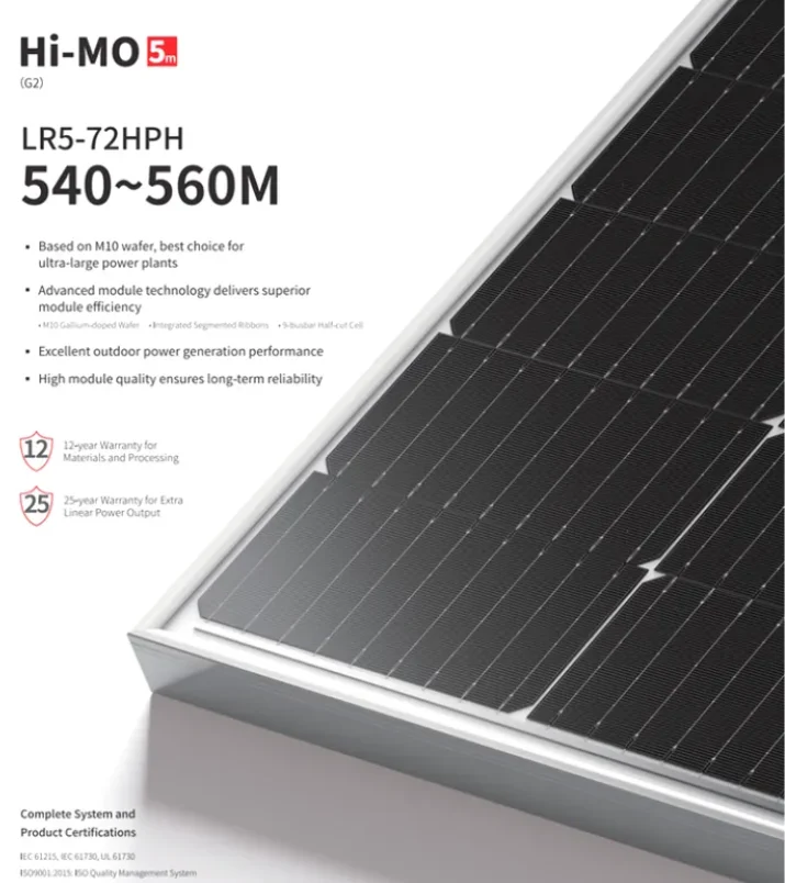 Longi Hot Sale Mono Half Cut 540w 545w 550w 555w 560w Solar Panel For ...