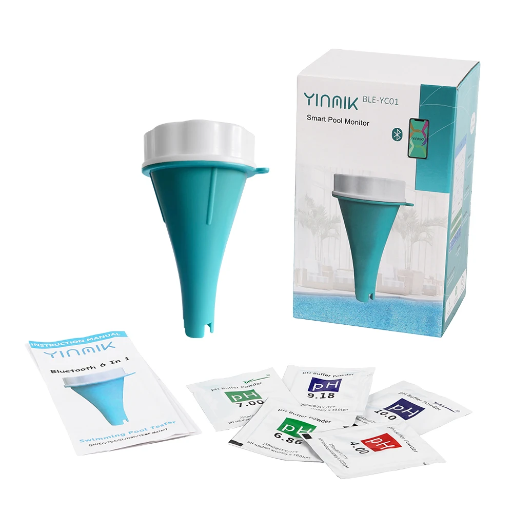 6 In 1 Bluetooth Swimming Pool Spas Floating Cl2 Meter Water Analyzer