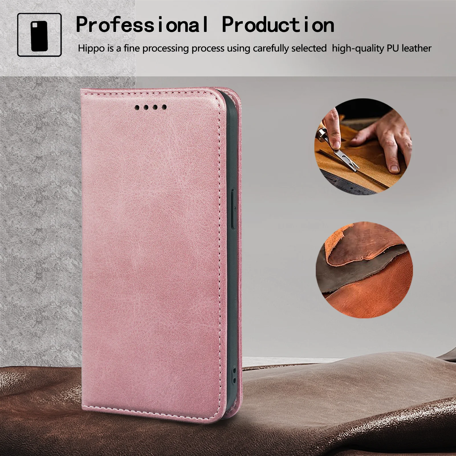 Coque Portable Magnétique En Cuir Pour IPhone 16e/16/15/14/13 – Portefeuille Inclus