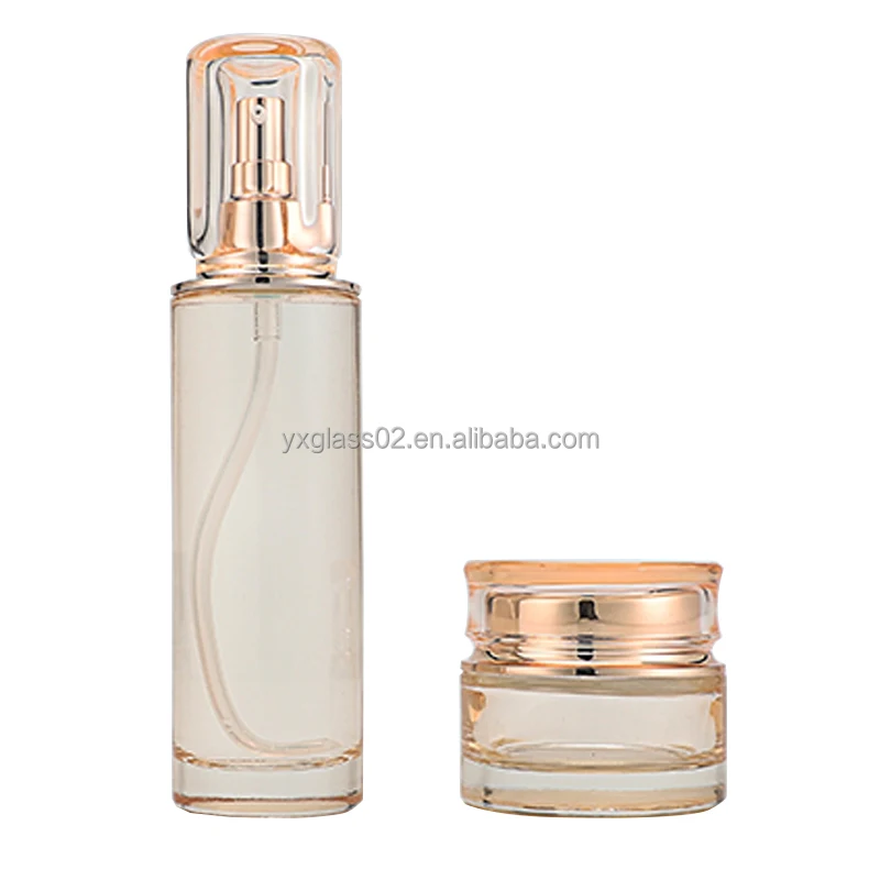 Cosmetic glass bottle set CBP series same style skincare glass packaging container luxury skincare packaging supplier supplier