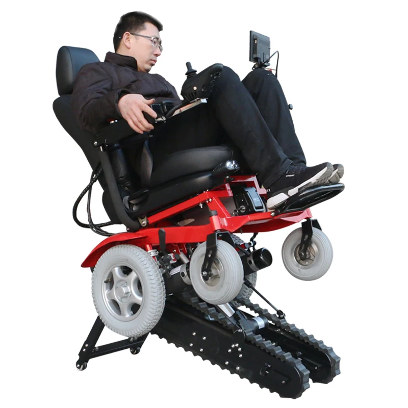 off road automatically climbing stair level electric handicapped wheelchair thickened lengthen tank track undetachable- BZ-Q7