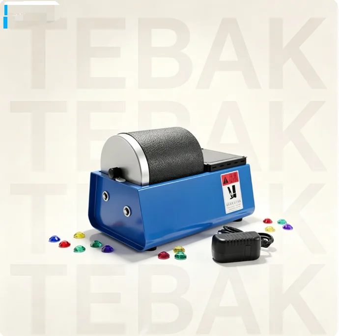 TEBAK Rock Tumbler Polishing Equipment, Micro Silicone Roller Jewelry Polishing Tumbler Tools for Gold Silver Jewelry Buffing