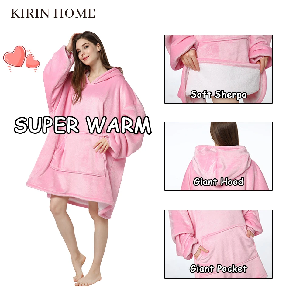 Wholesale 340gsm Custom Logo Double Layer Warm Cozy Oversize Sherpa