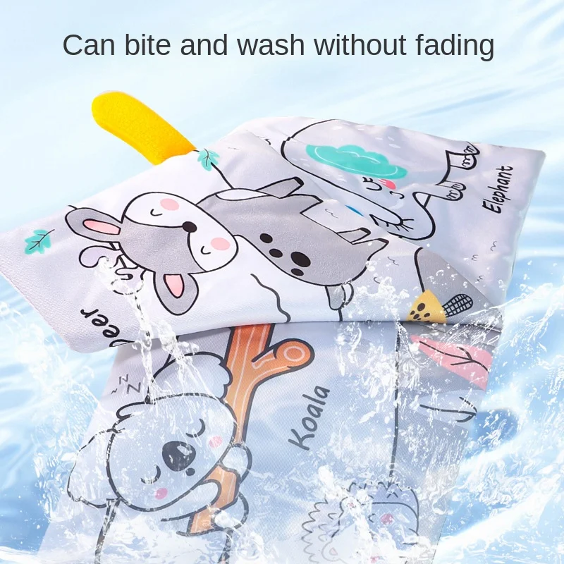 Детская Мягкая тканевая книга с животным хвостом