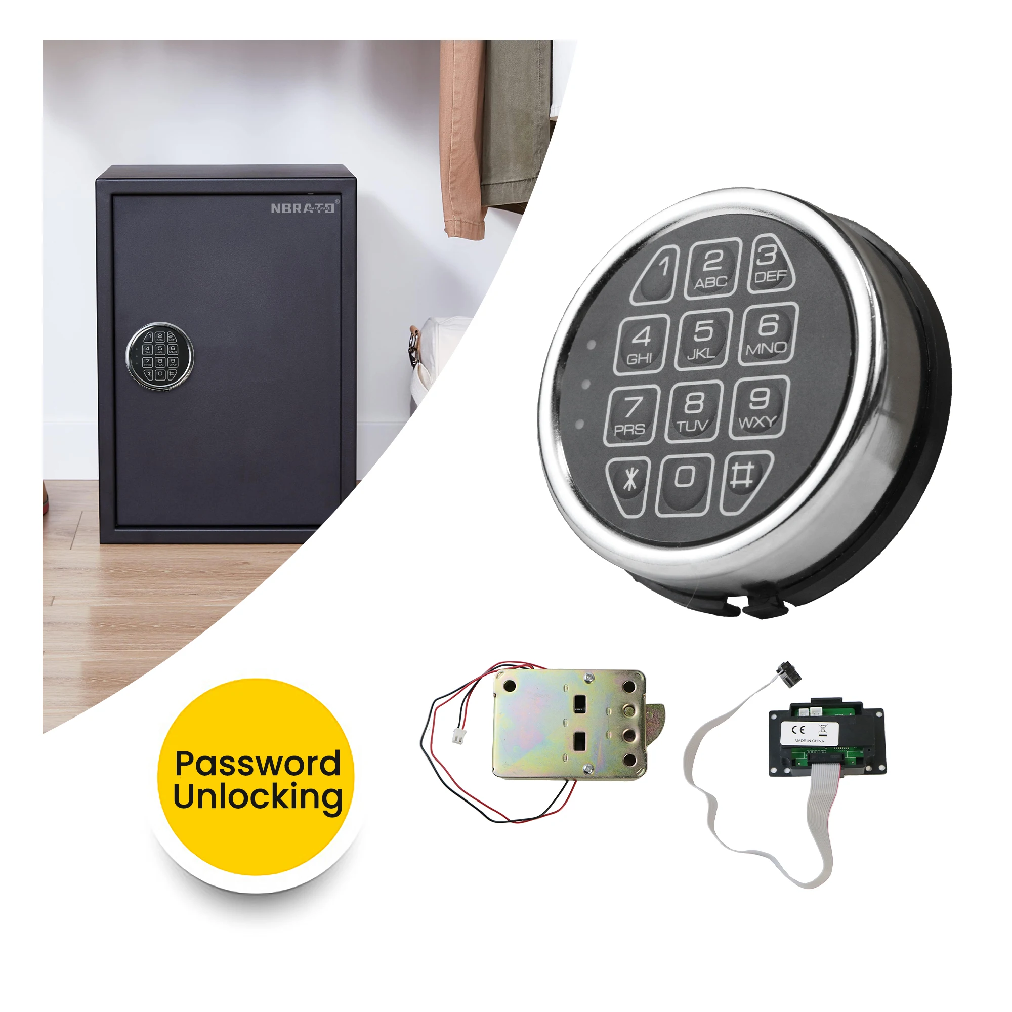 Cerradura electrónica digital de alta calidad, cierre de caja