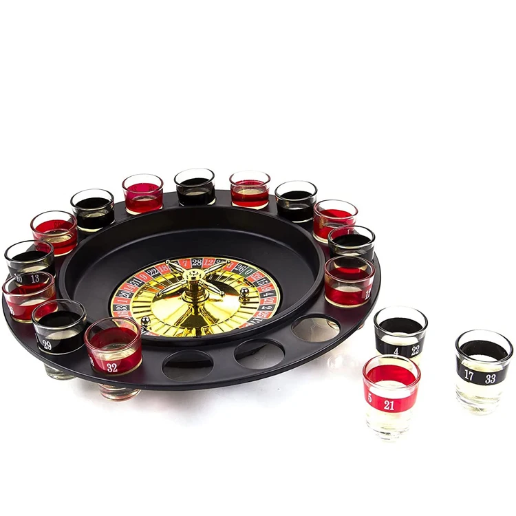 Party Bar Turntable Casino Funny Game Shot Glasses Roulette