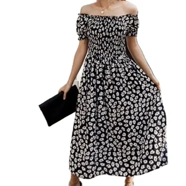 off shoulder long frock