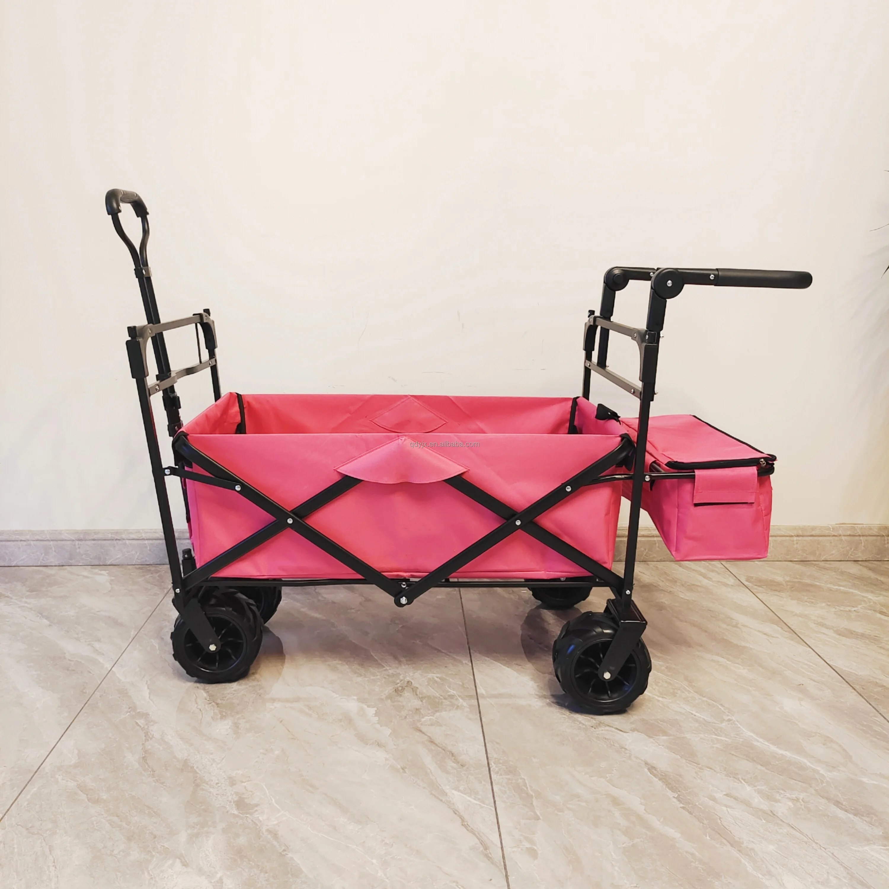 عربة التخييم المنسدلة في الهواء الطلق مع عربة عربة للطفل 2
