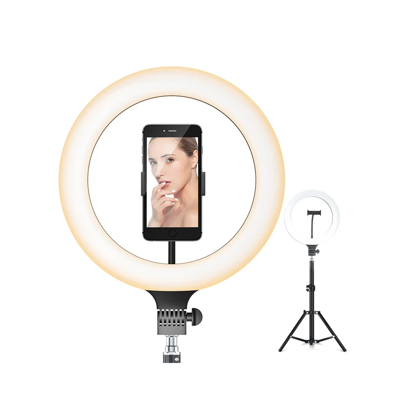 
 Аро селфи светодиодная кольцевая лампа с подставкой для штатива и держателем для телефона 10 дюймов  