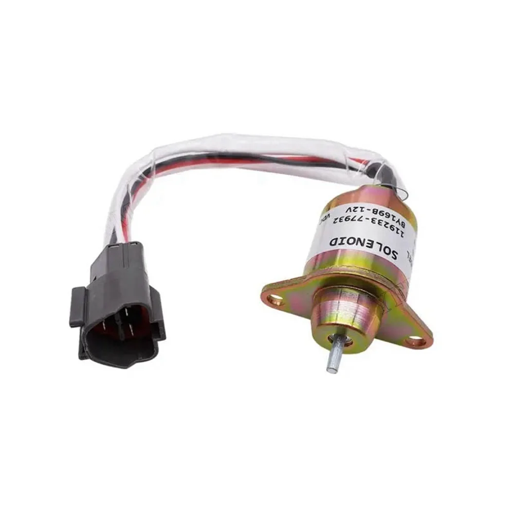 12V Fuel Shutdown Shut Off Solenoid 119233-77932 for Yanmar 3TNV70 3TNV88 Hitachi ZX17U-2 ZX17UNA-2 ZX30U-3F ZX33U-3F