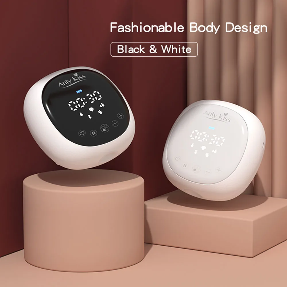 Anly Kiss Electric Breast Milk Pump Quietest Motor 2-in-1 Stimulation Expression BPA Free 24mm Silicone Breast Shield