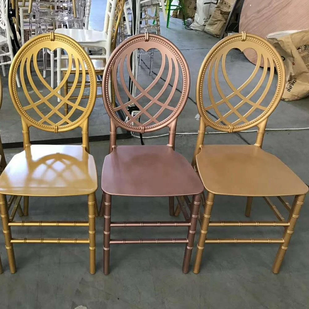 Cheap Dining Furniture Monoblock Heart Shape Chiavari Wedding Chair for  Rental and Sale