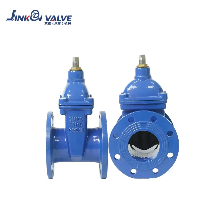 German Standard Flange Soft Seal Gate Valve | Electric Actuator Optional | DN100 PN16 Automatic Control Electric Water Valve