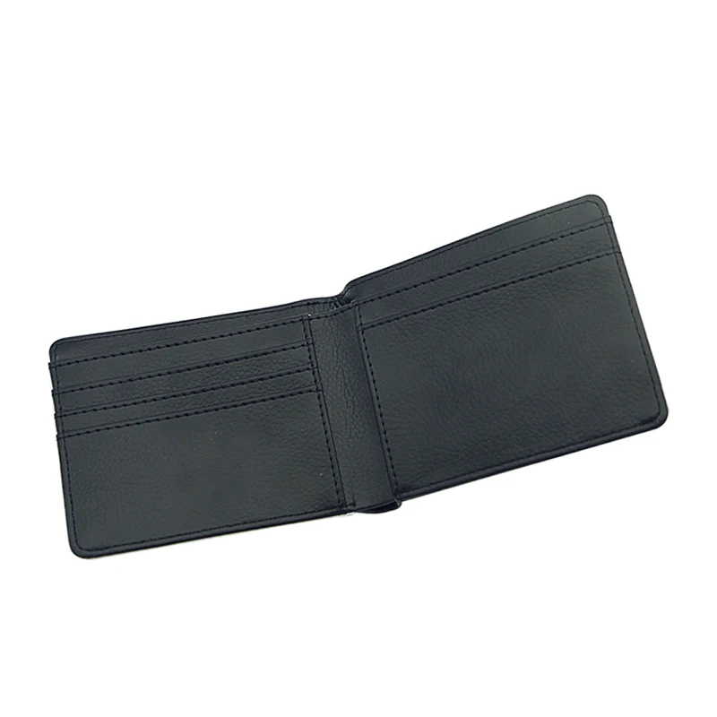 Front Pocket Sublimation Wallet Men Custom Your LOGO Thin PU Leather Slim Wallet