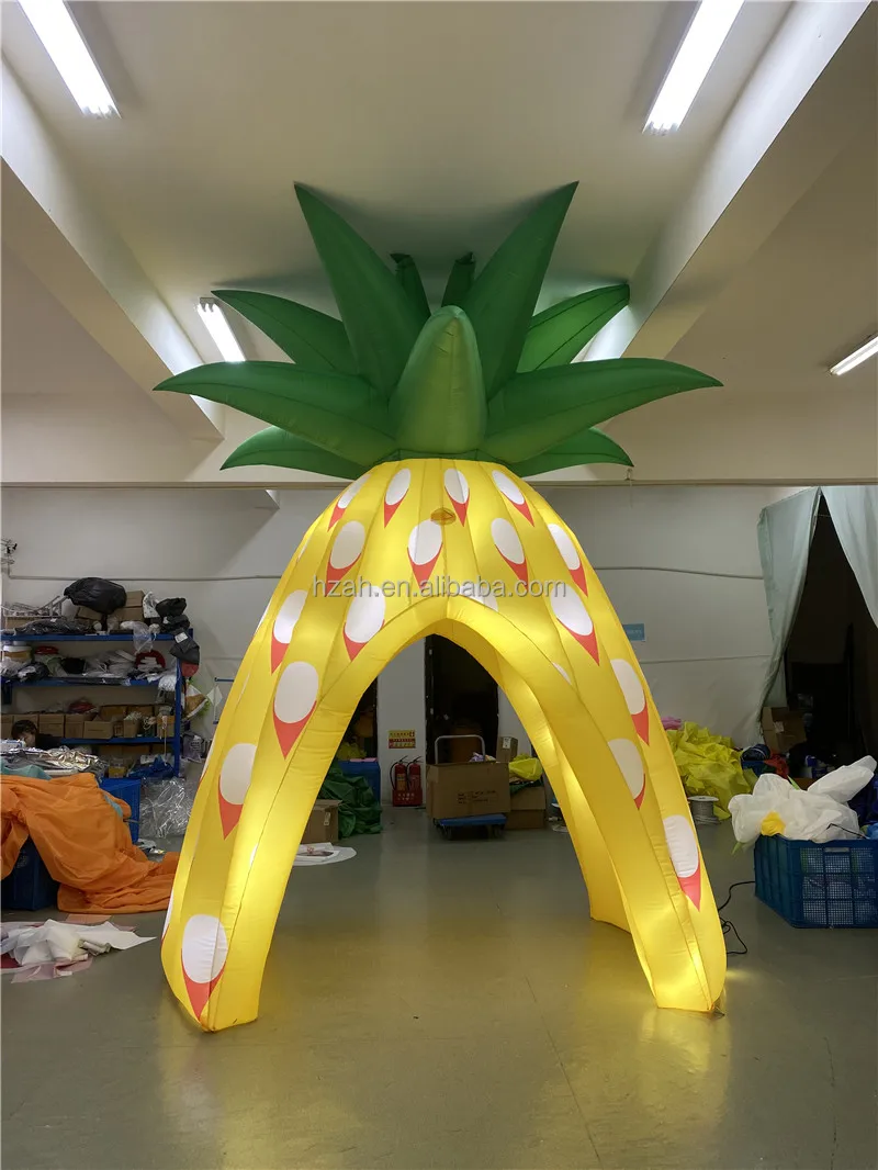 Lighting Inflatable Pineapple Shape Tent Inflatable Fruit Entrance for Advertising