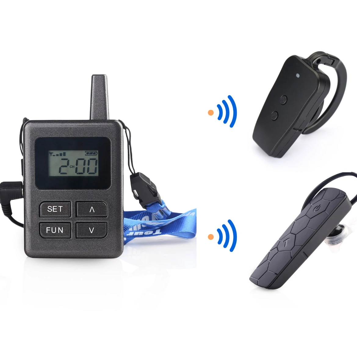 Whisper Tour Guide Walkie Talkie System 150-200m Range