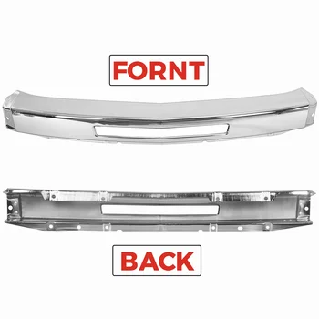 Front Bumper Impact Bar For 2007-2013 Chevy Silverado 1500 - Chrome Steel, Direct Replacement, Easy Install