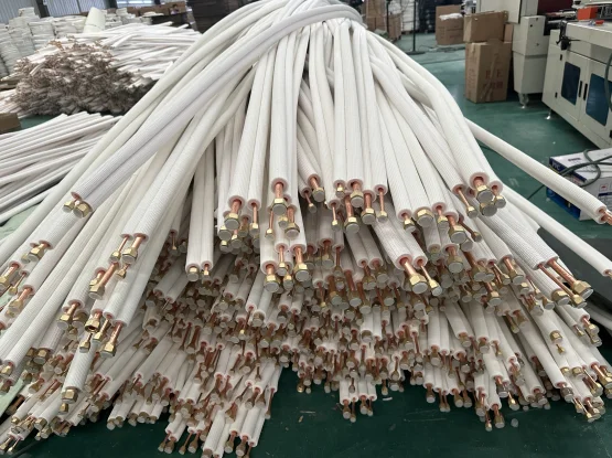 Air Conditioning Line Set HVAC Copper LLine Tube for Air Conditioning Installation Kit 1/4" 3/8" Insulated Copper Pipe