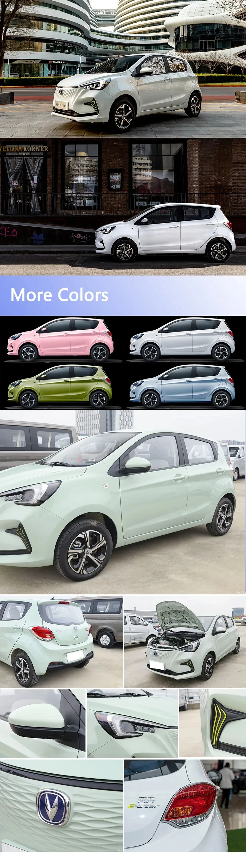 2023 Changan Benben E-star Cheap New Energy Vehicles Ev Car High Speed Cheapest Mini Electric Car Benben 310km E-star manufacture