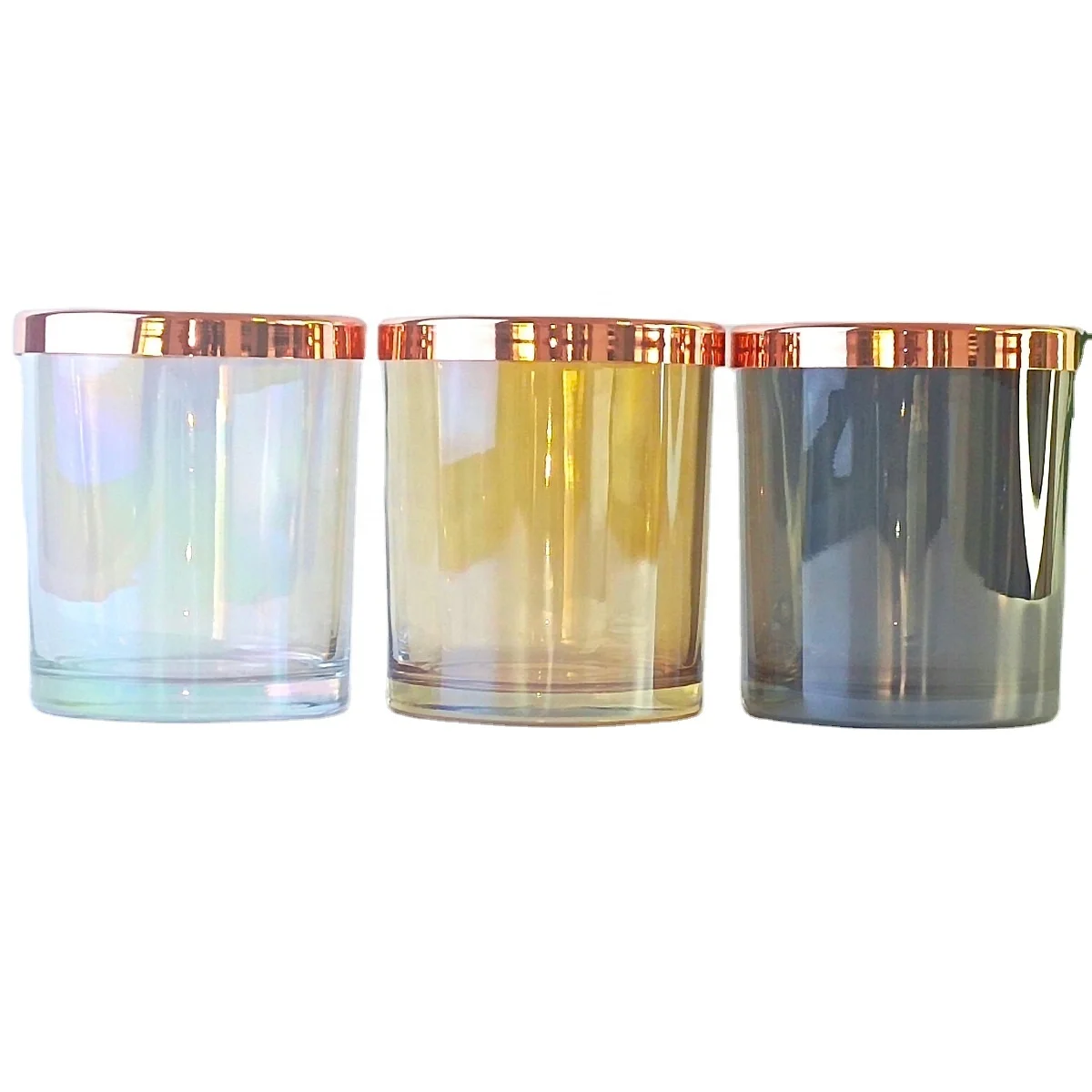 iridescent plating glass creative candle jars