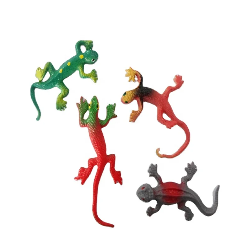 Cheaper Kids Novelty Stretchy Mini Rubber Lizard Sticky Lizard Soft Toy 