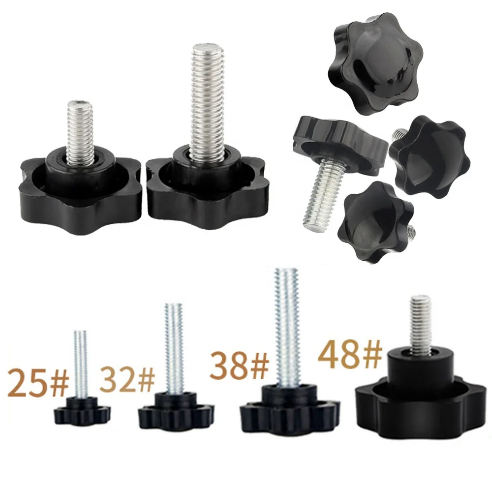1-2 Pz M6 M8 M10 38 # Filettatura A Forma Di Stella Bullone Di Bloccaggio Manopola Bachele Plastica Testa Maniglia Ve Per Attrezzature Industriali - Foto 9