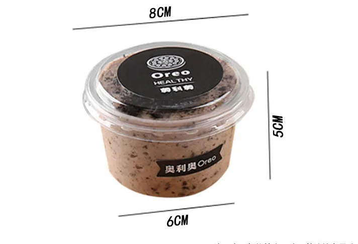 Ice Cream Yogurt Mousse Cup Jelly Pudding Custard Cake Baked Goods Grade Blister PET Dessert Packaging Round Cup with Spoon