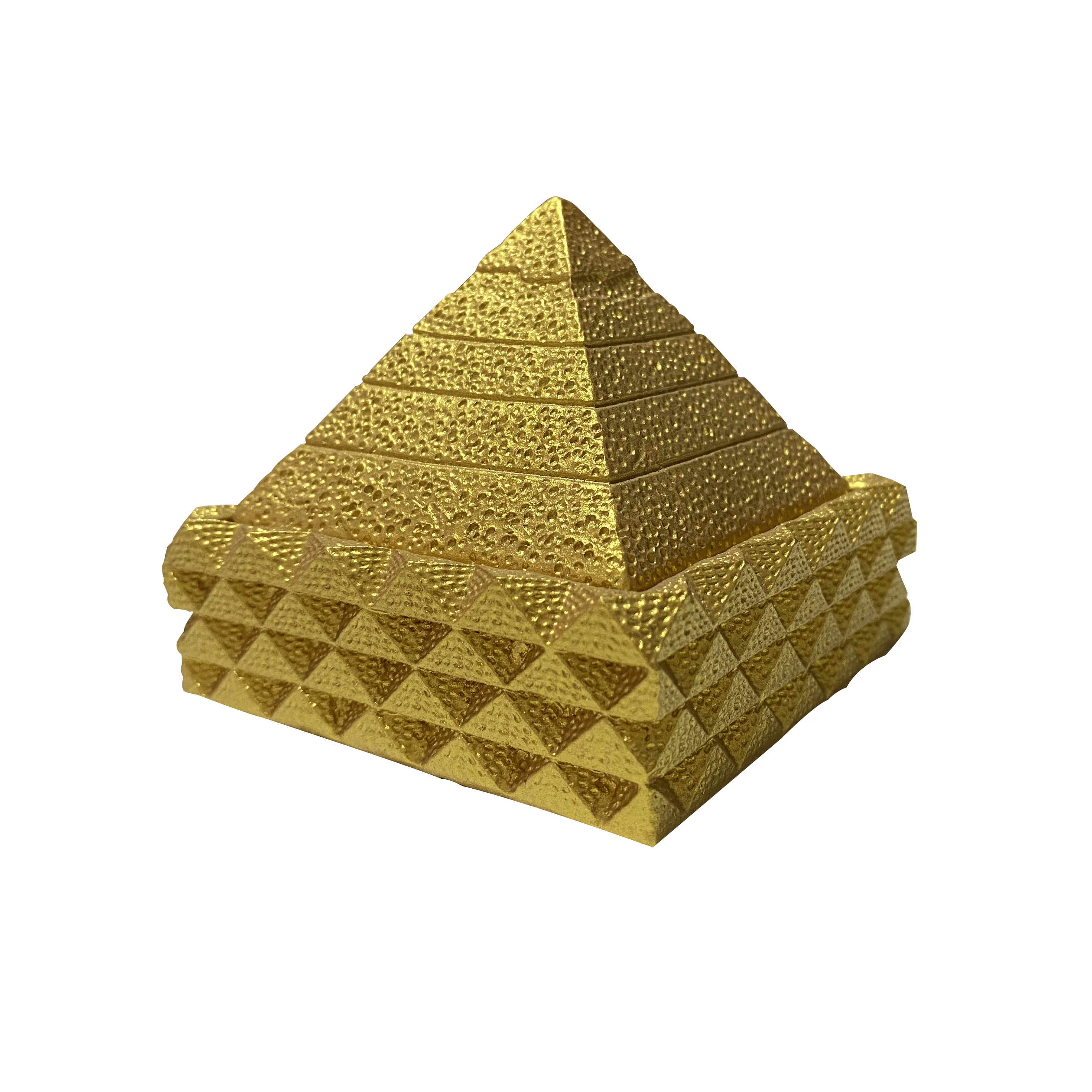 China Professional Manufacturer Golden Copper Meditation Pyramid Sale