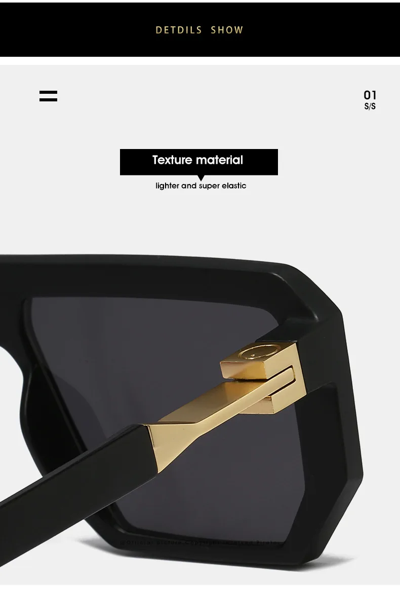 Dl Glasses Fashion Men Sunglasses Square Rectangle Flat Top Stylish