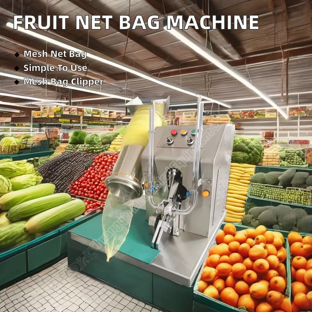Automatic Clipper Machine Apple Packaging Machine Garlic Packing Net ...