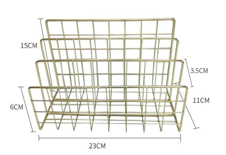 Скандинавская настольная железная стойка для хранения журналов