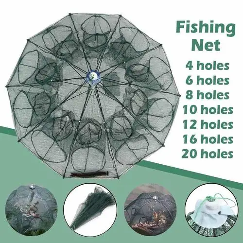 Wholesale Customized 10 Sides 20 Holes Shrimp Trap Umbrella Aquaulture  Fishing Cage Trap Traps| Alibaba.com
