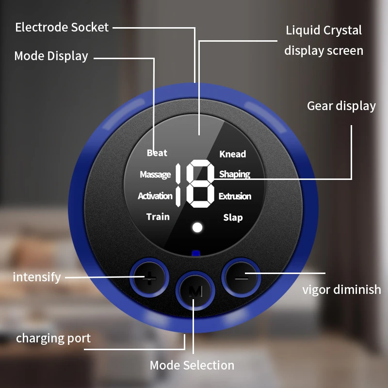 The Latest Remote Control With Patch EMS Smart Shiatsu Foot Massager Muscle Stimulator Electric Vibration Massage Pad